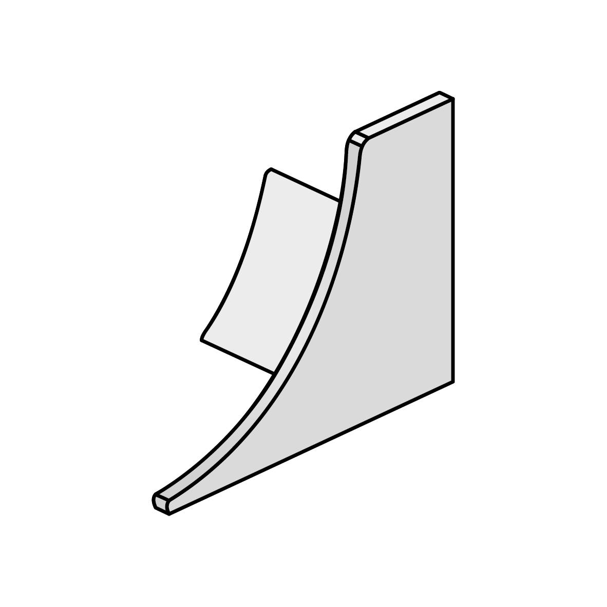 DURAL Embout droit T-COVE Métal moulé sous pression laqué époxy blanc 22mm