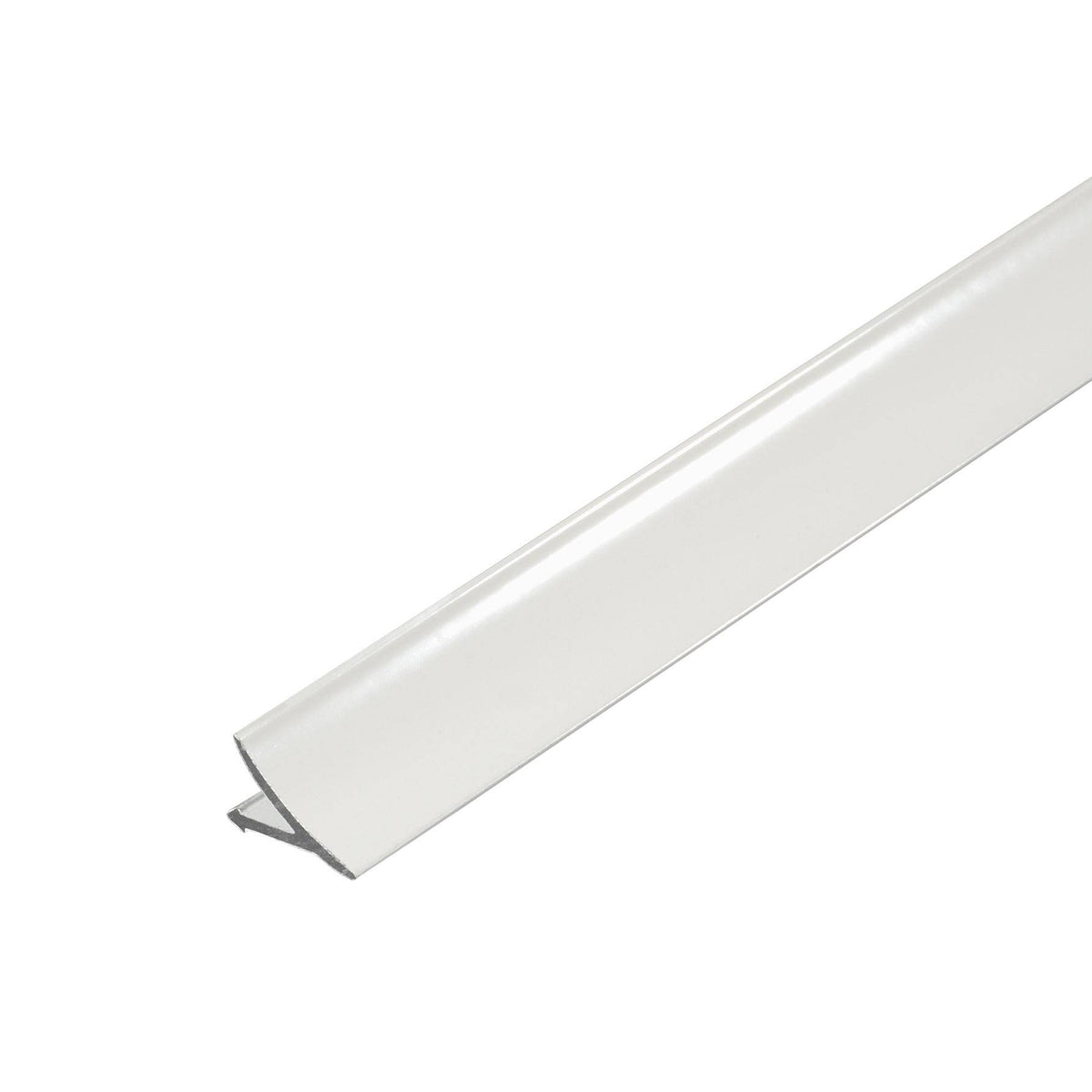 Wand/Boden-Anschlussprofil T-COVE Aluminium pulverbeschichtet weiß 12mm 250cm