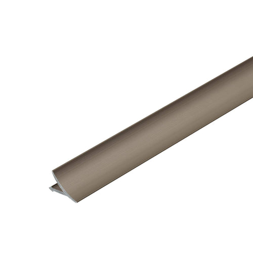 Profil de jonction mur/sol DURAL T-COVE aluminium anodisé titane 22mm 250cm
