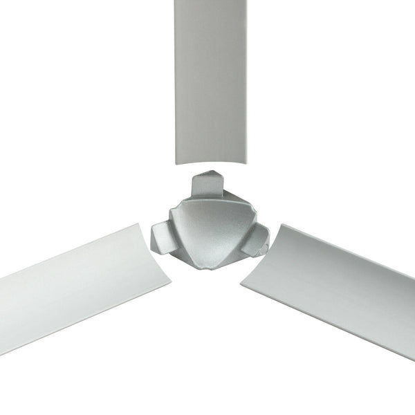 Innenecke T-COVE Metalldruckguss eloxiert silber 22mm