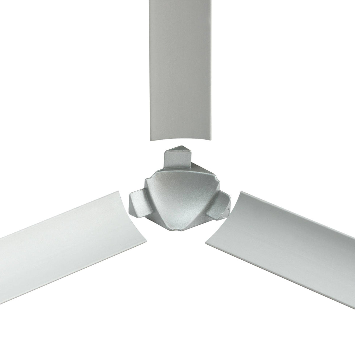 Innenecke T-COVE Metalldruckguss eloxiert silber 22mm