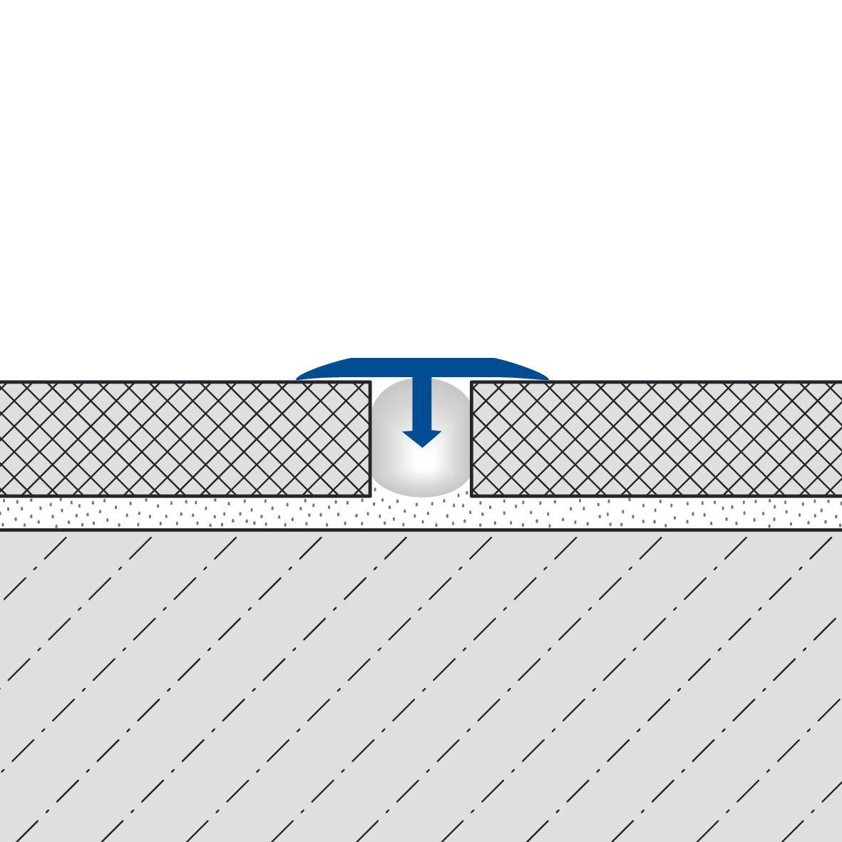 Abdeckprofil geeignet für Z-Flex Curver T-FLOOR Messing natur 7mm 250cm