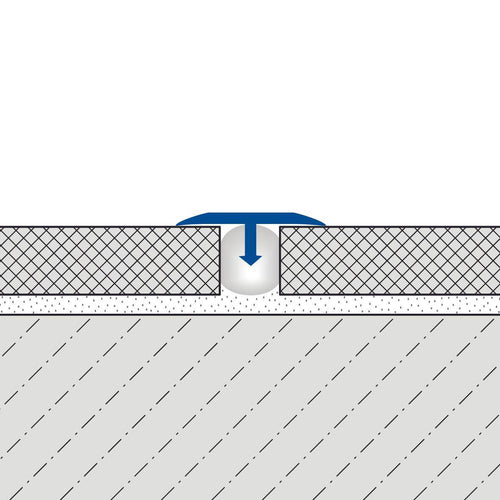 Profilé de recouvrement DURAL adapté au Z-Flex Curver T-FLOOR aluminium naturel 6mm 250cm