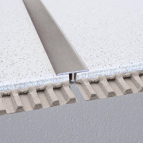Abdeckprofil geeignet für Z-Flex Curver T-FLOOR Aluminium eloxiert titan 7mm 250cm