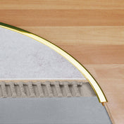 Abdeckprofil geeignet für Z-Flex Curver T-FLOOR Messing hochglänzend mit Schutzfolie 7mm 250cm