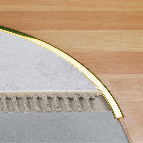 Profilé de recouvrement DURAL adapté au Z-Flex Curver T-FLOOR Aluminium anodisé or 7mm 250cm