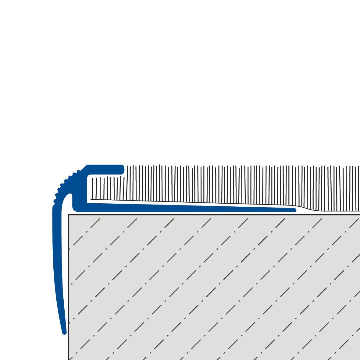 DURAL Profilé pour marches d'escalier DURASTEP JUMBO Aluminium anodisé argent 5mm 270cm