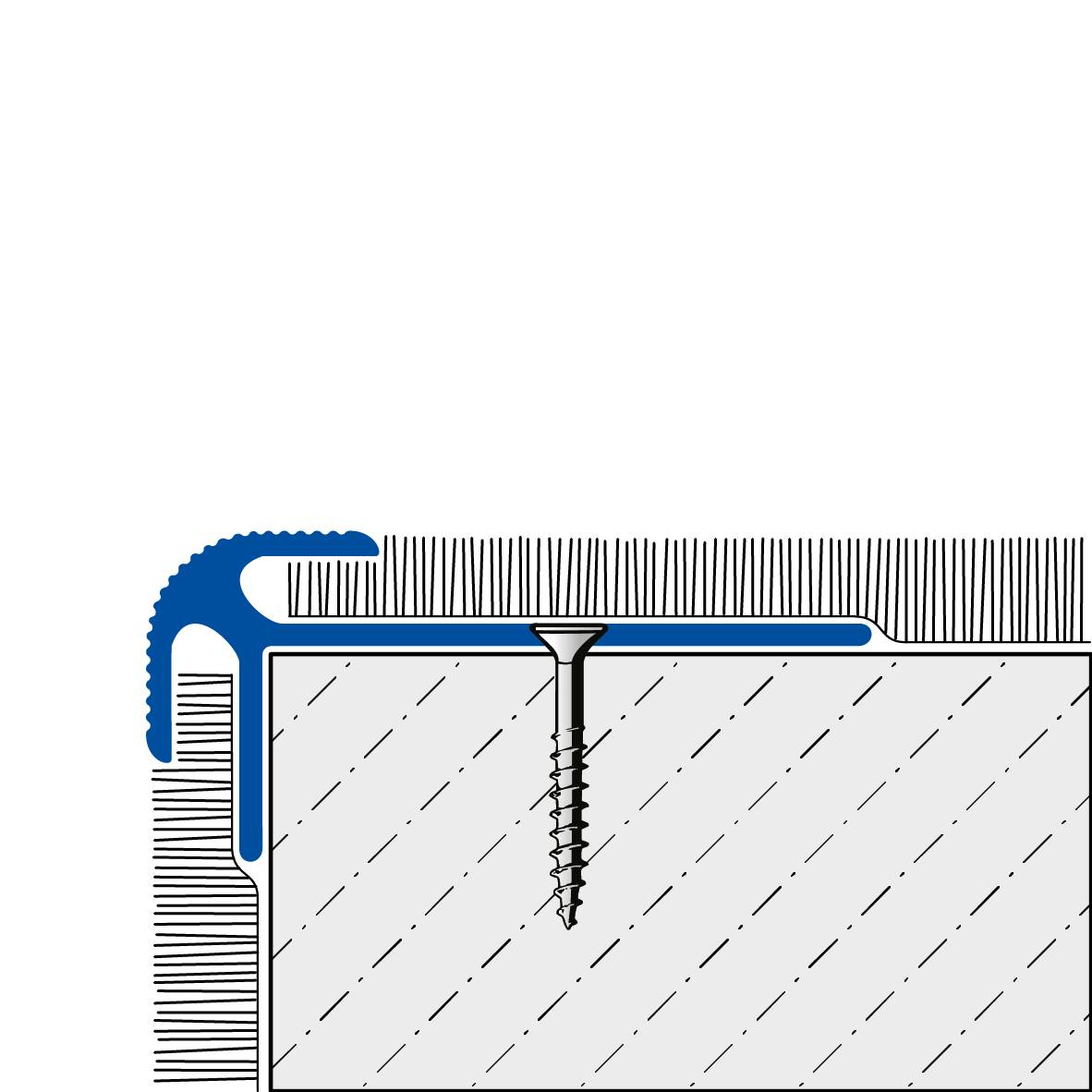 DURAL Profilé pour marches d'escalier DURASTEP JUMBO Aluminium anodisé argent 5mm 300cm