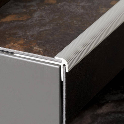 DURAL Profilé pour marches d'escalier DURASTEP JUMBO Aluminium anodisé argent 2.5mm 300cm