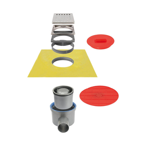 Bodenablauf Komplettset Komplettset mit Folie TI-DRAIN 15mm 15cm