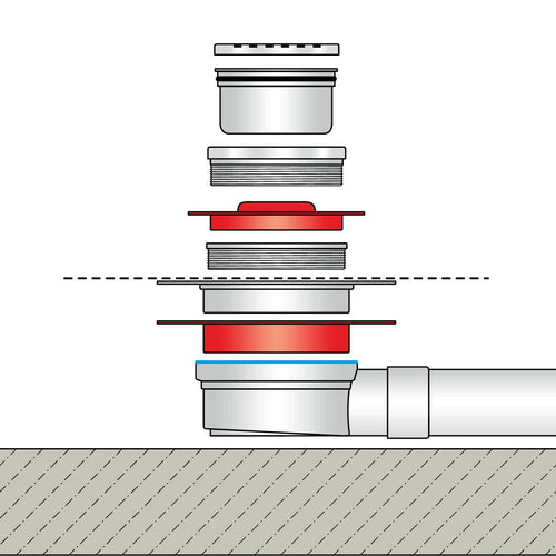 DURAL TI-DRAIN Bodenablauf 15x15 cm 