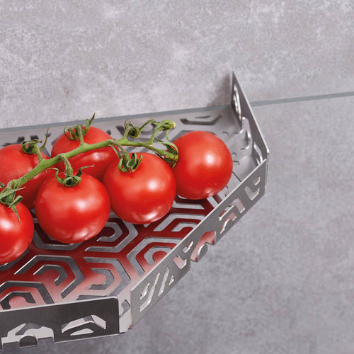Eckablage mit Reling TI-SHELF PENTA Edelstahl (V2A/304) natur 32mm