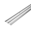 Treppenstufenprofil für 2 x Einlage 13 mm TREDSAFE Kunststoff silber eloxiert 4mm 250cm