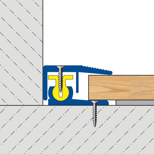 Profilé de finition DURAL TRIFLOOR BORDER aluminium anodisé titane 45490mm 100cm