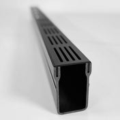 Caniveau de drainage DURAL U-DRAIN PRO aluminium anodisé noir 100mm 200cm