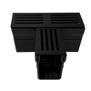 DURAL connector U-DRAIN PRO aluminium geanodiseerd zwart 100mm