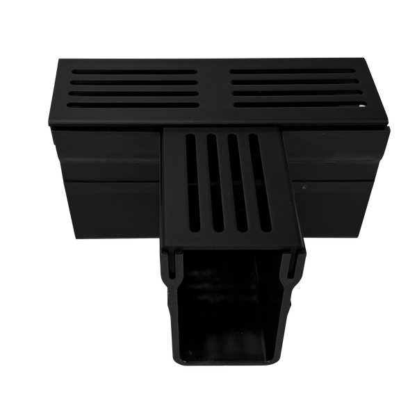 DURAL connector U-DRAIN PRO aluminium geanodiseerd zwart 100mm