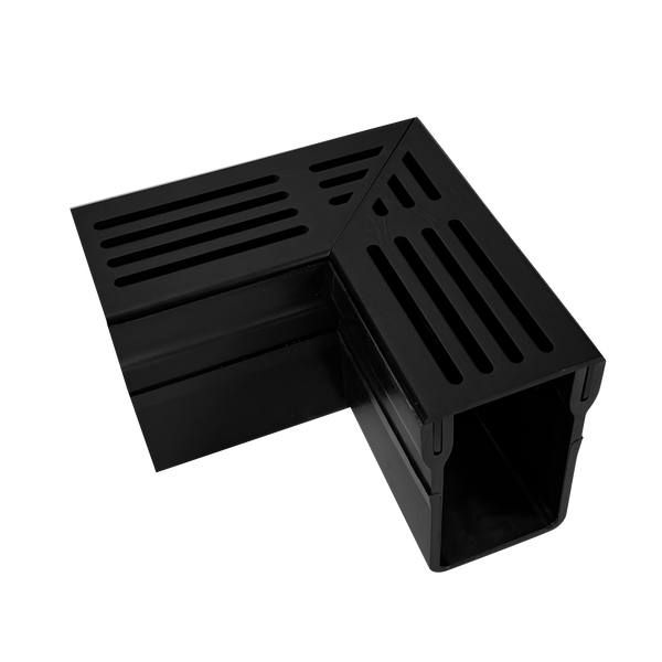 DURAL hoekstuk U-DRAIN PRO aluminium geanodiseerd zwart 100mm
