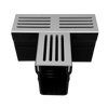 Verbindungsstück U-DRAIN PRO PVC silber eloxiert 100mm