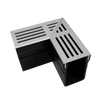 DURAL hoekstuk U-DRAIN PRO PVC zilver geanodiseerd 100mm