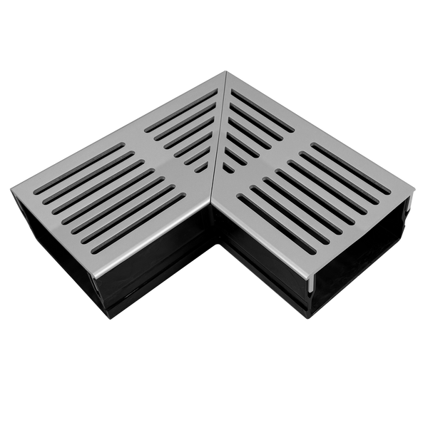 Eckstück U-DRAIN PRO silber eloxiert 50mm