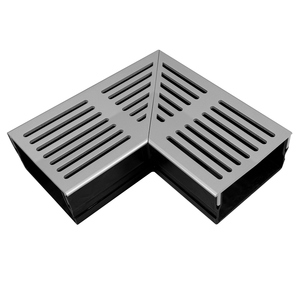 Eckstück U-DRAIN PRO silber eloxiert 50mm