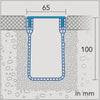 Entwässerungsrinne U-DRAIN PRO Aluminium eloxiert schwarz 100mm 200cm