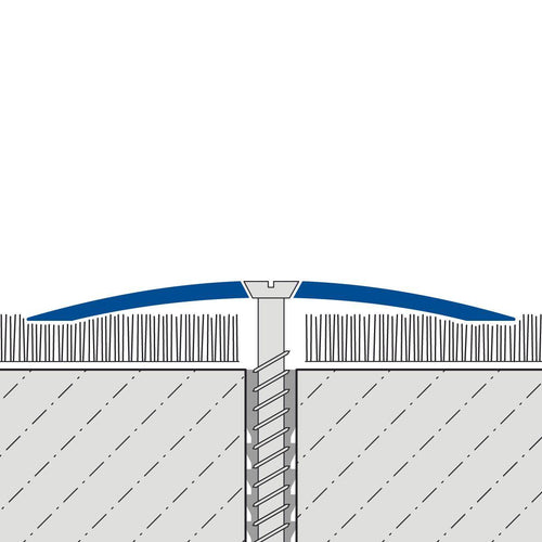 Übergangsprofil gebohrt UNIFLOOR STANDARD Aluminium hochglänzend natur 100cm